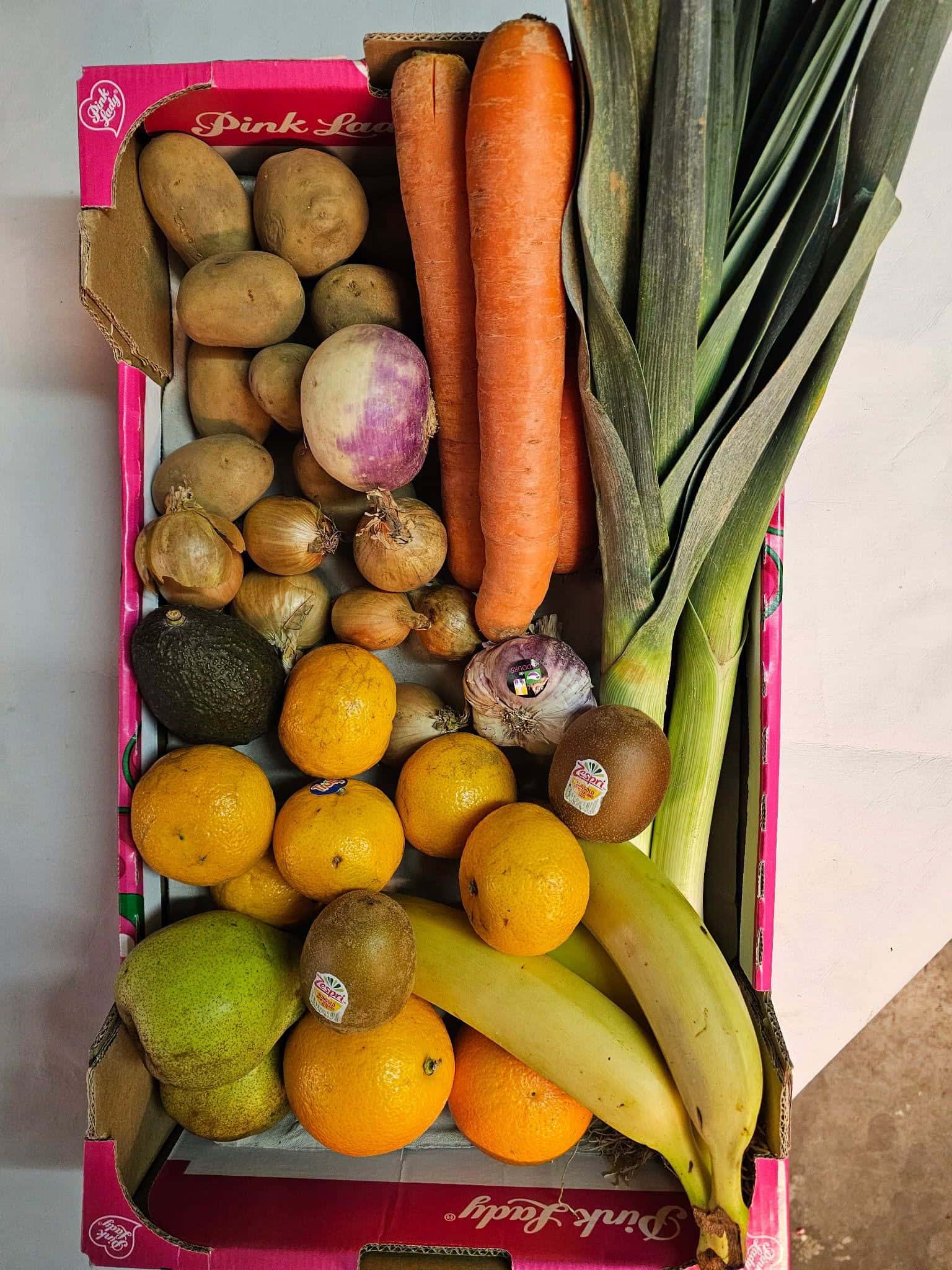 Panier de fruits et légumes frais de la semaine